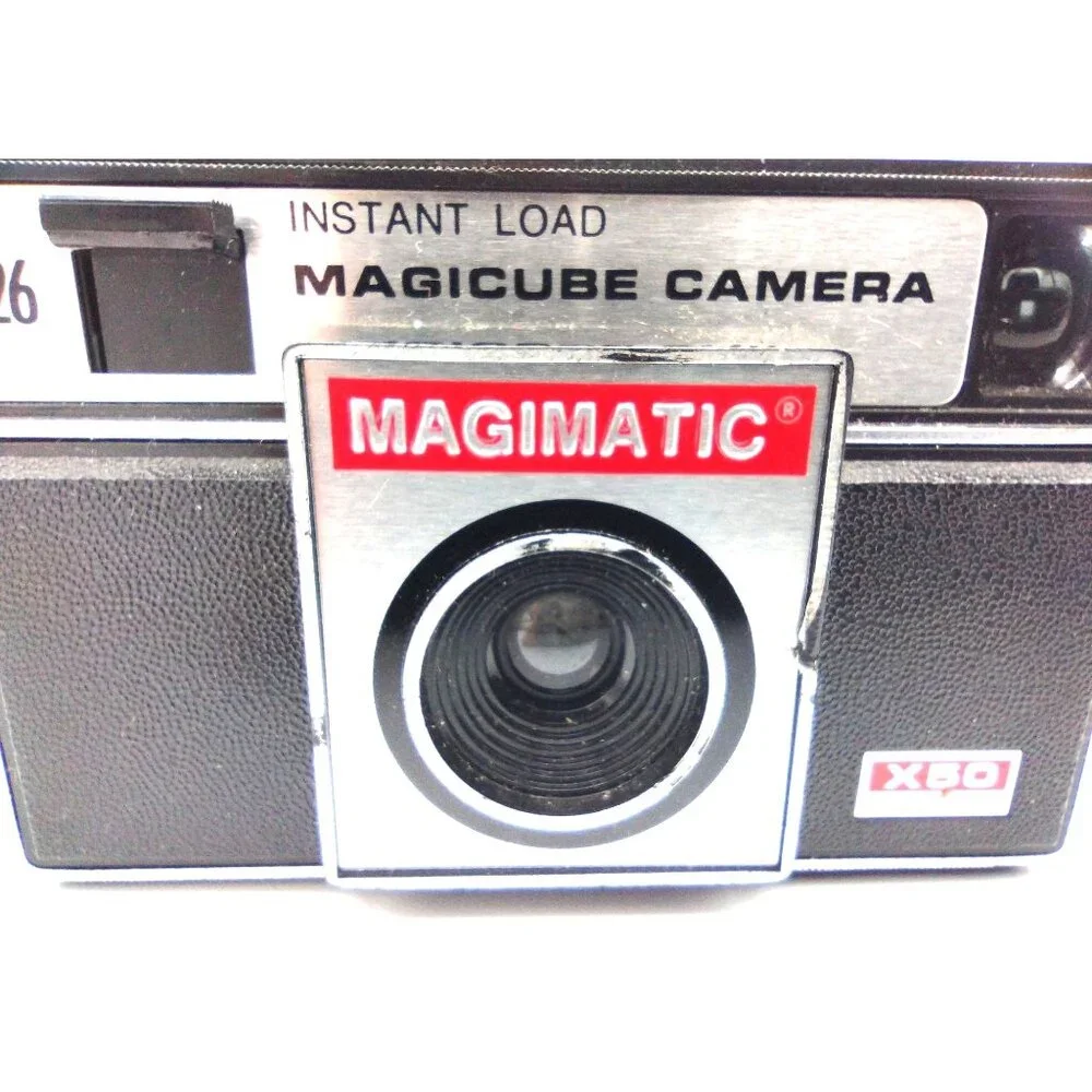 Magimatic Magicube Vintage Camera X50 Has Case 1970s UNTESTED Display For Parts